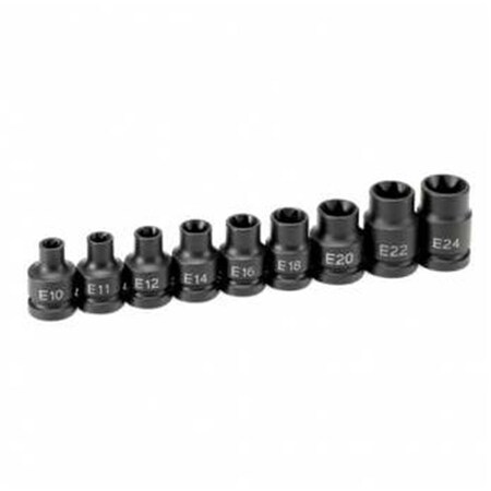 Cool Kitchen 50 in. Drive 9 Piece External Star Impact Socket Set CO3290074